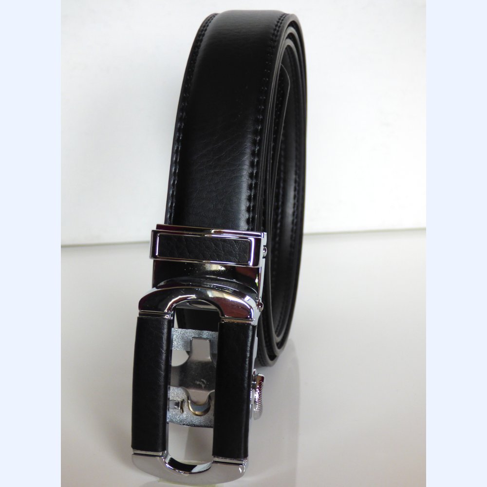 Ceinture automatique Diamant Ajouré Cuir Noir