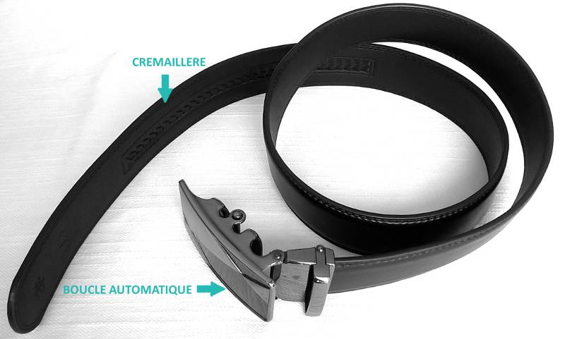 Ceinture à crémaillère, boucle automatique