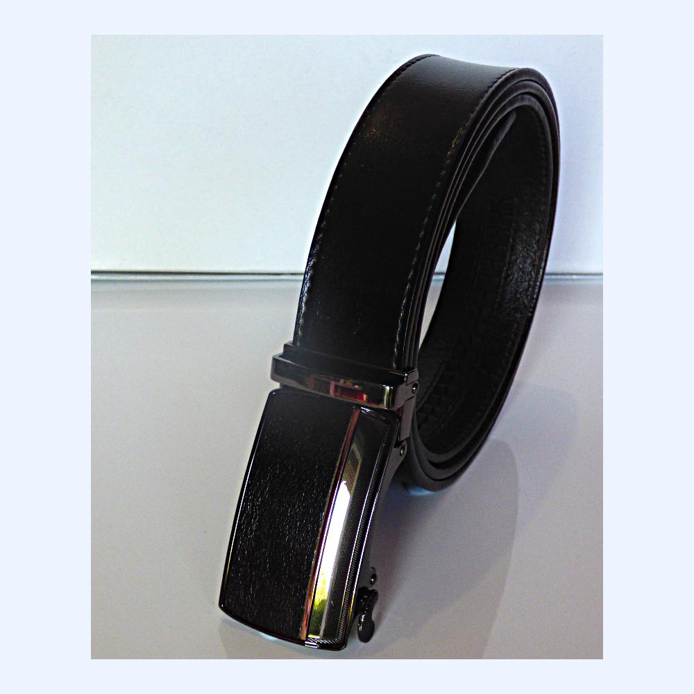 Ceinture automatique 100% cuir - Modèle Business Réglisse