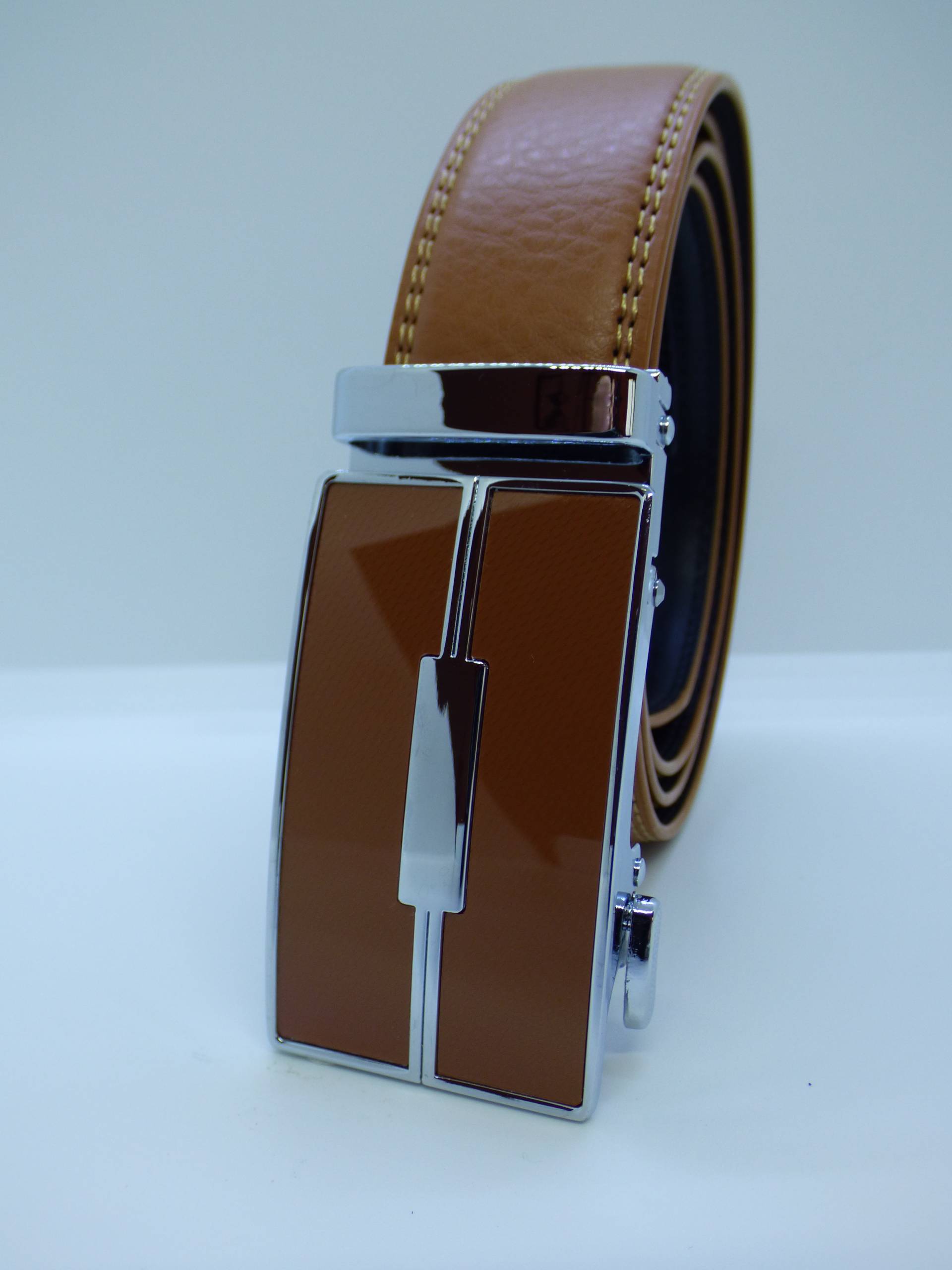 Ceinture automatique Élégance camel 3cm<br> Nouveauté