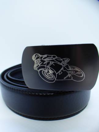 Ceinture automatique Gravure "Moto" <br> Nouveauté