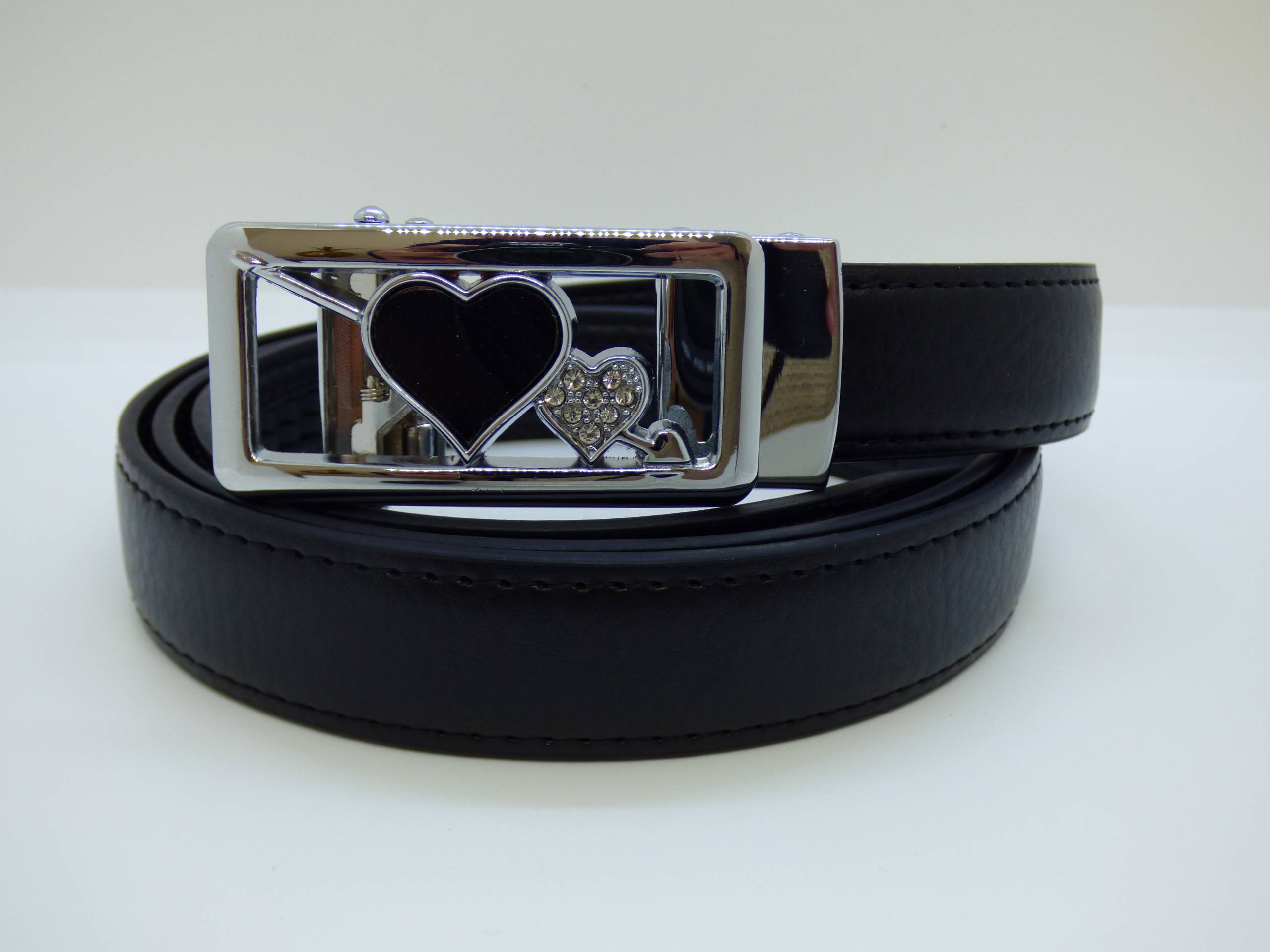 Ceinture automatique Fashion coeur argent<br> Nouveauté