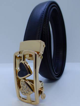 Ceinture automatique femme fashion double coeurs